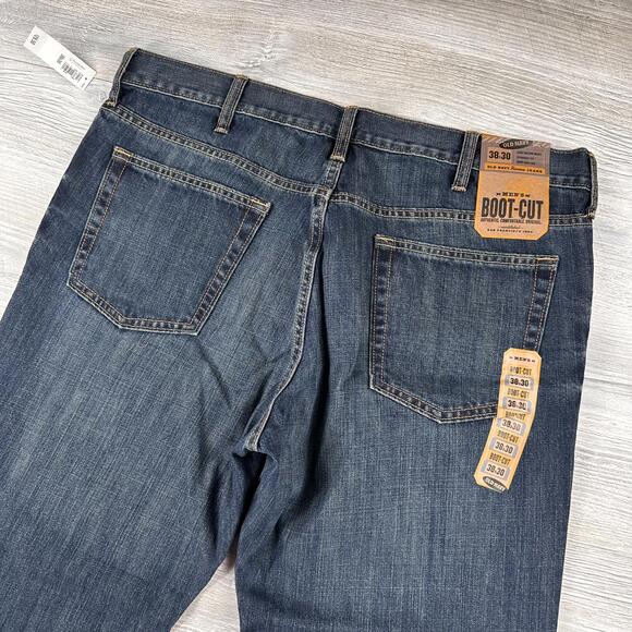 Old Navy Bootcut Jeans 38x30 Fits 40" Dark Wash Loose Fit Baggy Relaxed NWT - Picture 7 of 7